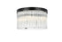 Elegant Lighting Harlow 4 Light Flush Mount D16 Inch H10 Inch L4 Black in Black and Clear Finish Model: 1070F16BK