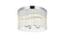Elegant Lighting Harlow 4 Light Flush Mount D16 Inch H10 Inch L4 Chrome in Chrome and Clear Finish Model: 1070F16C