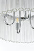 Elegant Lighting Harlow 4 Light Flush Mount D16 Inch H10 Inch L4 Chrome in Chrome and Clear Finish Model: 1070F16C