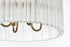 Elegant Lighting Harlow 4 Light Flush Mount D16 Inch H10 Inch L4 Satin Gold in Satin Gold and Clear Finish Model: 1070F16SG