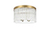 Elegant Lighting Harlow 4 Light Flush Mount D16 Inch H10 Inch L4 Satin Gold in Satin Gold and Clear Finish Model: 1070F16SG