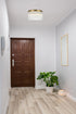 Elegant Lighting Harlow 4 Light Flush Mount D16 Inch H10 Inch L4 Satin Gold in Satin Gold and Clear Finish Model: 1070F16SG