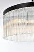 Elegant Lighting Harlow 6 Light Pendant D24 Inch H9 Inch L6 Black in Black and Clear Finish Model: 1070D24BK
