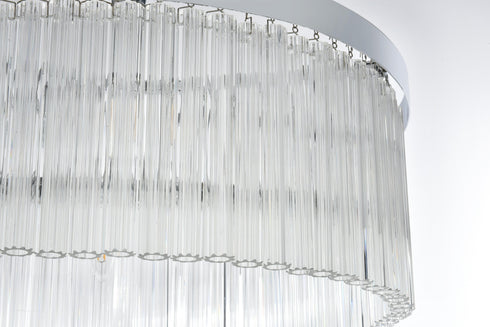 Elegant Lighting Harlow 6 Light Pendant D24 Inch H9 Inch L6 Chrome in Chrome and Clear Finish Model: 1070D24C
