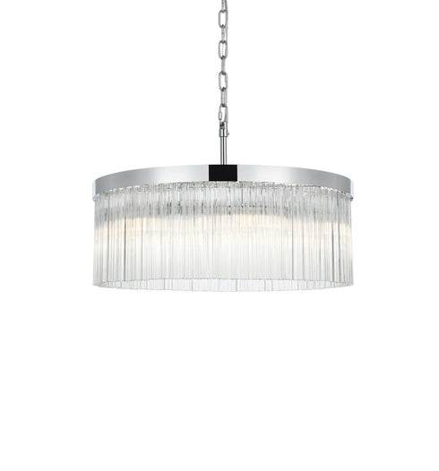 Elegant Lighting Harlow 6 Light Pendant D24 Inch H9 Inch L6 Chrome in Chrome and Clear Finish Model: 1070D24C