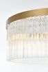 Elegant Lighting Harlow 6 Light Pendant D24 Inch H9 Inch L6 Satin Gold in Satin Gold and Clear Finish Model: 1070D24SG