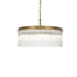 Elegant Lighting Harlow 6 Light Pendant D24 Inch H9 Inch L6 Satin Gold in Satin Gold and Clear Finish Model: 1070D24SG