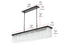 Elegant Lighting Harlow 6 Light Pendant L49 Inch 8 Inch H9 Inch L6 Black in Black and Clear Finish Model: 1070G49BK