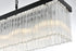 Elegant Lighting Harlow 6 Light Pendant L49 Inch 8 Inch H9 Inch L6 Black in Black and Clear Finish Model: 1070G49BK