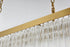 Elegant Lighting Harlow 6 Light Pendant L49 Inch 8 Inch H9 Inch L6 Satin Gold in Satin Gold and Clear Finish Model: 1070G49SG