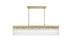 Elegant Lighting Harlow 6 Light Pendant L49 Inch 8 Inch H9 Inch L6 Satin Gold in Satin Gold and Clear Finish Model: 1070G49SG