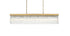 Elegant Lighting Harlow 6 Light Pendant L49 Inch 8 Inch H9 Inch L6 Satin Gold in Satin Gold and Clear Finish Model: 1070G49SG