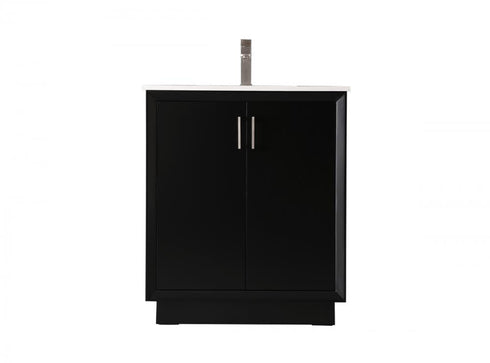 Elegant Lighting Hayes 30 Inch Single Bathroom Vanity in Black Model: VF19630BK