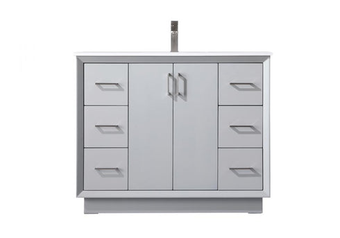 Elegant Lighting Hayes 42 Inch Single Bathroom Vanity in Black Model: VF19642BK