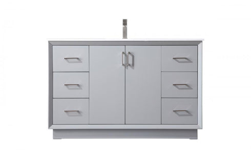 Elegant Lighting Hayes 54 Inch Single Bathroom Vanity in Black Model: VF19654BK