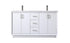 Elegant Lighting Hayes 60 Inch Double Bathroom Vanity in Black Model: VF19660DBK