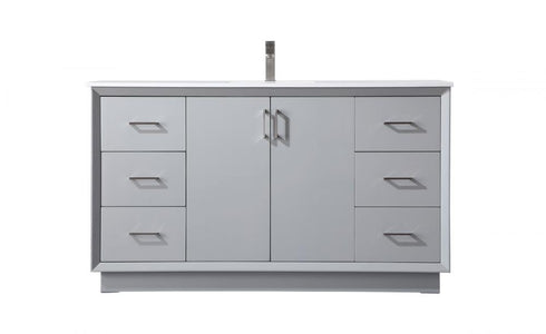 Elegant Lighting Hayes 60 Inch Single Bathroom Vanity in Black Model: VF19660BK