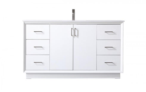Elegant Lighting Hayes 60 Inch Single Bathroom Vanity in Black Model: VF19660BK
