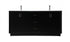Elegant Lighting Hayes 72 Inch Double Bathroom Vanity in Black Model: VF19672DBK
