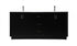Elegant Lighting Hayes 72 Inch Double Bathroom Vanity in Black Model: VF19672DBK