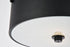 Elegant Lighting Hazen 2 light 12 inch Flat Black flush mount in Flat Black and White Finish Model: LD6024