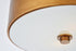 Elegant Lighting Hazen 2 light 12 inch Vintage Gold flush mount in Vintage Gold and White Finish Model: LD6022