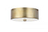 Elegant Lighting Hazen 2 light 12 inch Vintage Silver flush mount in Vintage Silver and White Finish Model: LD6023