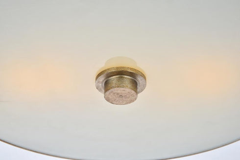 Elegant Lighting Hazen 2 light 12 inch Vintage Silver flush mount in Vintage Silver and White Finish Model: LD6023