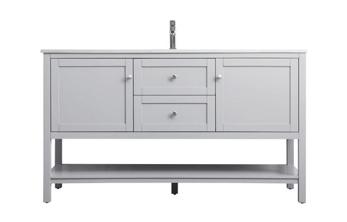 Elegant Lighting Heath 60 Inch Single Bathroom Vanity in Grey Model: VF22260GR