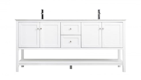 Elegant Lighting Heath 72 Inch Double Bathroom Vanity in Grey Model: VF22272DGR