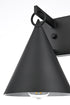 Elegant Lighting Hendrix 1 Light Wall Sconce W8 Inch xH11 Inch xE9.5 Inch in Black Model: OD806W11BK