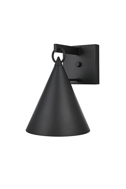 Elegant Lighting Hendrix 1 Light Wall Sconce W8 Inch xH11 Inch xE9.5 Inch in Black Model: OD806W11BK