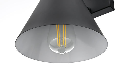 Elegant Lighting Hendrix 1 Light Wall Sconce W8 Inch xH11 Inch xE9.5 Inch in Black Model: OD806W11BK