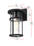 Elegant Lighting Henrik 1 Light Wall Sconce W5.9 Inch E7.0 Inch H10.6 Inch in Black Model: OD406W11BK
