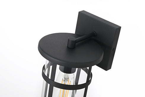 Elegant Lighting Henrik 1 Light Wall Sconce W5.9 Inch E7.0 Inch H10.6 Inch in Black Model: OD406W11BK