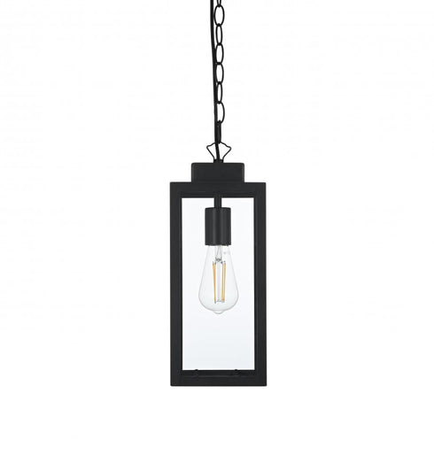 Elegant Lighting Hilton 7 inch Outdoor Pendant in Black Model: OD330H15BK