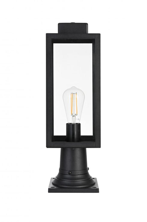 Elegant Lighting Hilton 7 inch Outdoor Pendant in Black Model: OD330P19BK