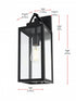 Elegant Lighting Hilton 7 inch Outdoor Pendant in Black Model: OD330W18BK