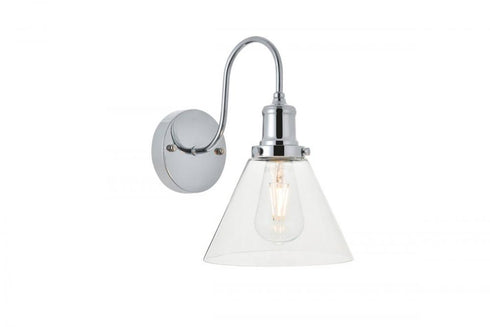 Elegant Lighting Histoire 1 light black Wall Sconce in Black and Clear Finish Model: LD4017W7BK