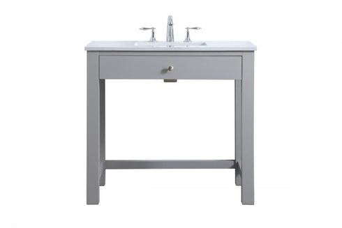 Elegant Lighting Hudson 36 Inch Ada Compliant Bathroom Vanity in Grey Model: VF14836GR