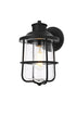 Elegant Lighting Huxley 1 Light Wall Sconce W7 Inch xH11.5 Inch xE8 Inch in Black Model: OD808W12BK