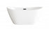 Elegant Lighting Ines 59 inch Soaking Bathtub in Glossy White with Brushed Gold Trim Model: BT10354GW-BGD