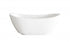 Elegant Lighting Ines 62 inch Soaking Bathtub in Glossy White with Brushed Gold Trim Model: BT10362GW-BGD