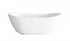 Elegant Lighting Ines 67 inch Soaking Bathtub in Glossy White with Brushed Gold Trim Model: BT10367GW-BGD