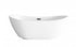 Elegant Lighting Ines 67 inch Soaking Bathtub in Glossy White with Brushed Gold Trim Model: BT10367GW-BGD