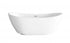 Elegant Lighting Ines 67 inch Soaking Bathtub in Glossy White with Brushed Gold Trim Model: BT10367GW-BGD