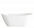 Elegant Lighting Ines 72 inch Soaking Bathtub in Glossy White with Brushed Gold Trim Model: BT10372GW-BGD