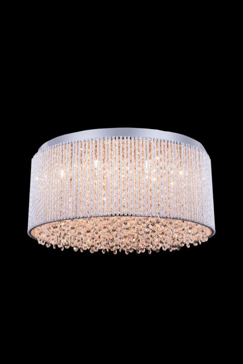 Elegant Lighting Influx 10 light in Chrome Pendant Clear Royal Cut Crystal Model: V2092D16C/RC