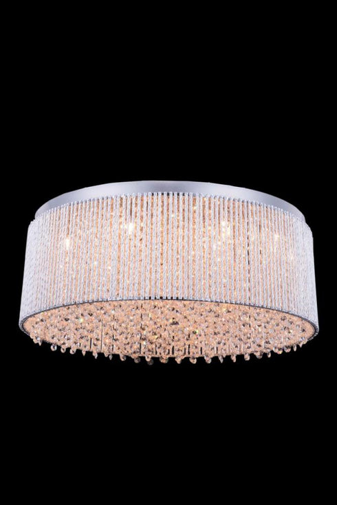 Elegant Lighting Influx 10 light in Chrome Pendant Clear Royal Cut Crystal Model: V2092D16C/RC