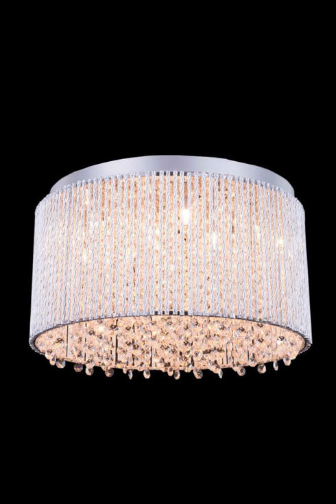 Elegant Lighting Influx 10 light in Chrome Pendant Clear Royal Cut Crystal Model: V2092D16C/RC